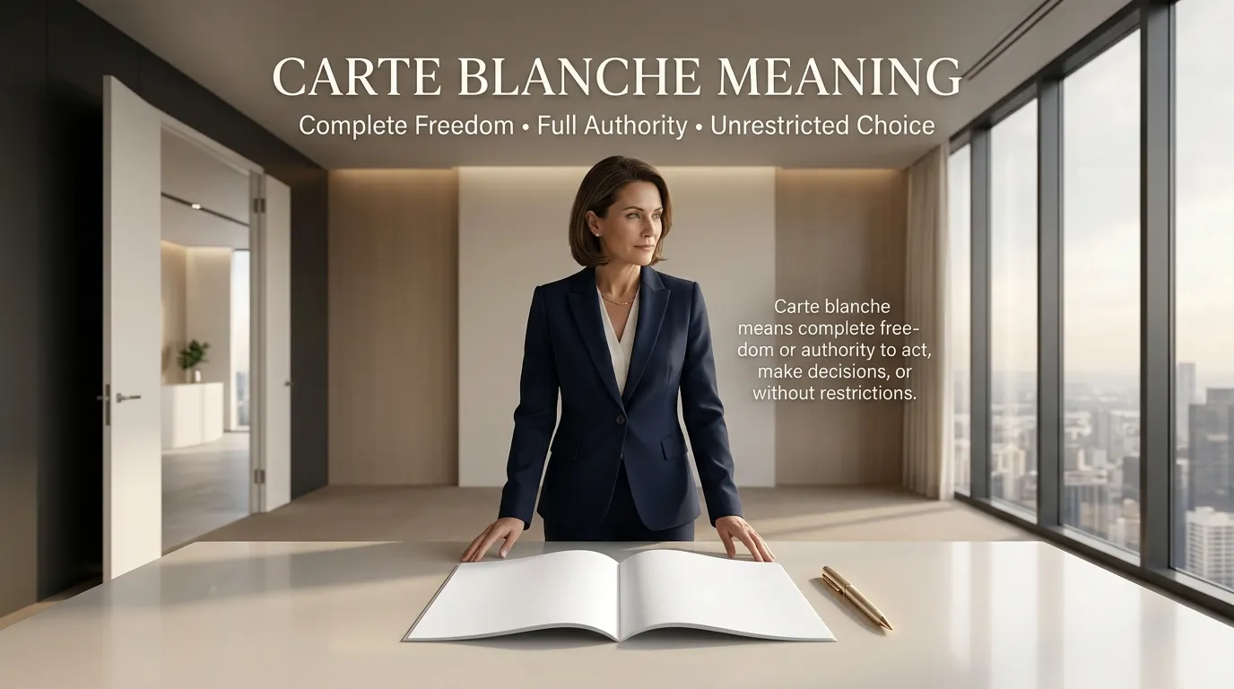 Carte Blanche Meaning