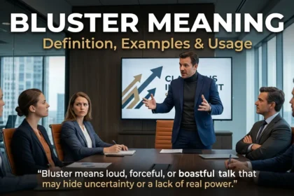Bluster Meaning